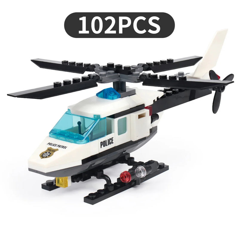 Blocos de Montar - Helicóptero de Patrulha Policial