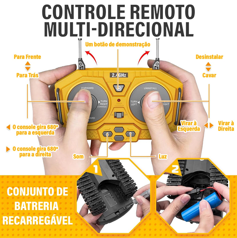 BRASJOY - Escavadeira de Controle Remoto